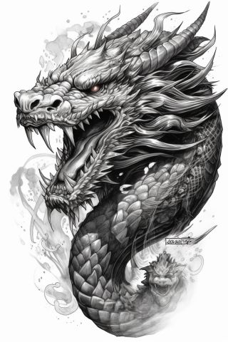 Dragon tattoo, tattoo sketch#15 Dragon Tattoo Realistic, Tato Irezumi, Biomech Tattoo, Black Dragon Tattoo, Japanese Dragon Drawing, Dragon Head Tattoo, Realistic Dragon, Dragon Tattoos For Men, Dragon Sleeve