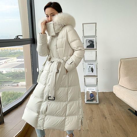 Long faux fur coat