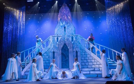 Musical Set Design, Frozen Jr, Frozen Musical, Stage Crew, Frozen Kids, Frozen Christmas, Frozen Costume, Dance Stage, Set Design Theatre