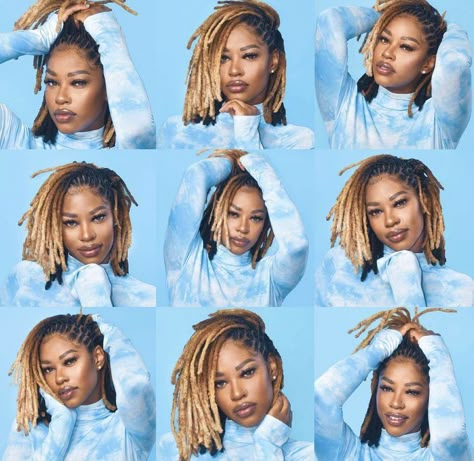 Loc Photoshoot, Locs Photoshoot, Loc Aesthetic, Locs Hair Care, Solo Photoshoot Ideas, Blonde Locs, Photo Shoot Birthday, Headshot Photoshoot, Flips Hair