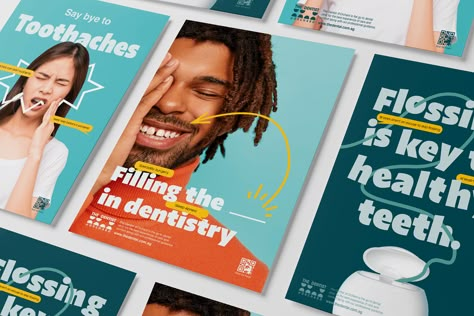 The Dentist @Orchard | Branding on Behance Dentist Graphic Design, Orchard Branding, Dental Graphics, Banking Branding, Dentist Advertising, Dentistry Design, Dentist Social Media, Dentist Branding, Klinik Gigi