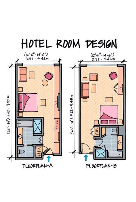 Hotel Room Dimensions, Small Hotel Floor Plan, Hotel Room Plan, Hotel Floor Plan, Hotel Floor, Hotel Layout, Small Hotel, Floor Layout, Room Planning