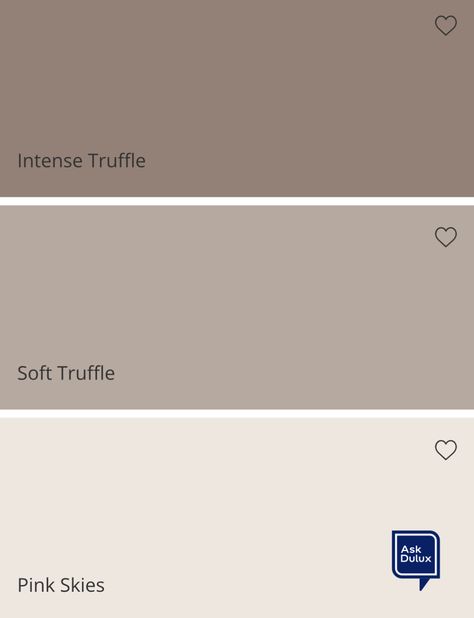 Dulux Soft Truffle Living Rooms, Knotted Twine Dulux Paint, Soft Truffle Dulux Paint, Two Tone Hallway, Dulux Colour Schemes, Taupe Bedroom, Painted Wardrobe, Dulux Paint, Lounge Ideas