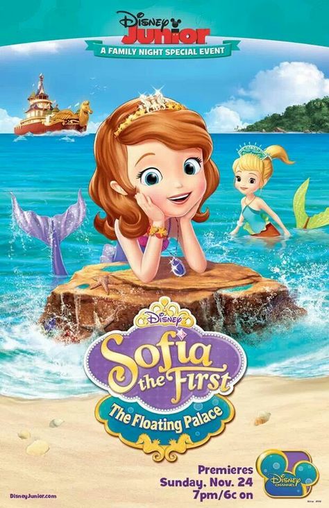 Sofia the first Sofia Mermaid, Sofia The First Cartoon, Floating Palace, Sofia The First Characters, Old Kids Shows, Old Cartoon Shows, Disney Princess Sofia, Princess Sofia The First, Princess Adventure