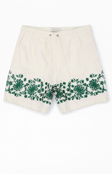 Floral Attire, Embroidery Shorts, Pacsun Mens, Shorts Cargo, Shorts For Men, Embroidered Shorts, Shorts Men, Sweat Shorts, Basketball Shorts