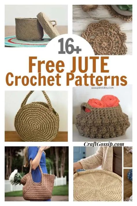 Crochet Patterns For Purses, Cheap Christmas Gift Ideas, Cheap Christmas Gift, Crochet Plant Hanger, Crochet Hood, Bohemian Crochet, Crochet Placemats, Crochet Decor, Basket Pattern