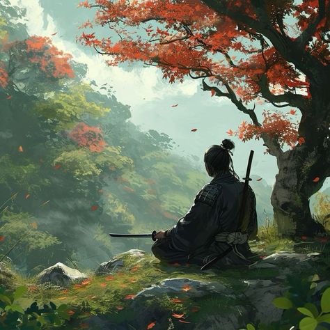 Aestheticus (@aestheticus_) on X Samurai Astethic, Ronin Art Samurai, Samurai Anime Art, Samurai Art Drawing, Meditating Samurai, Warrior Meditation, Samurai Meditation, Shinobi Art, Samurai Aesthetic