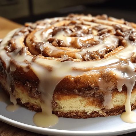 Cinnamon Roll Cake – Naomi's Recipes Vanilla Bean Baking Blog Cinnamon Rolls, Simple Baking With Pep Cinnamon Rolls, Cinnamon Roll Honeybun Cake, Cook Like A Mother Cinnamon Rolls, Cinnamon Roll Butter Cake, Cinnamon Roll Breakfast Cake, Cinnamon Roll Coffee Cake Recipes, Yeast Desserts Sweet Treats, Cinnamon Roll Honey Bun Cake