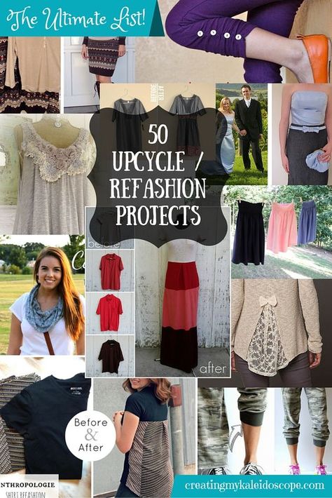 Upcycle Clothes Refashioning, Sewing Projects Clothes Upcycling, Sewing Clothes Refashion, Umgestaltete Shirts, Clothes Upcycle, Diy Clothes Refashion, Upcycle Clothes Diy, Basic Sewing, Sewing Projects Clothes