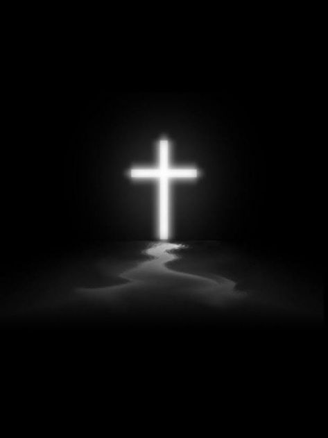 Cross, Light White And Black Cross Wallpaper, Black Christian Widgets, White Cross Black Background, Black Cross Aesthetic, Iphone Christian Wallpaper Aesthetic Dark, Christian Dark Aesthetic, Cross Pfp Aesthetic, Dark Grey Widgets, Black And White Cross Wallpaper