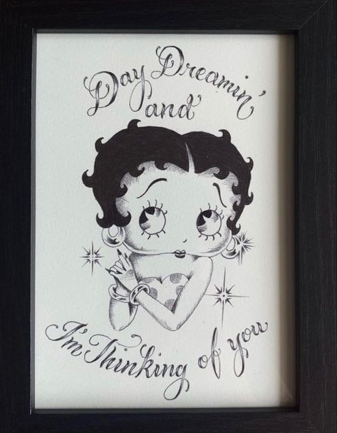 Tattoo Lettering Design, Chicano Lettering, Tattoo Lettering Styles, Cholo Art, Chicano Drawings, Easy Love Drawings, Betty Boop Art, Betty Boop Pictures, Meaningful Drawings