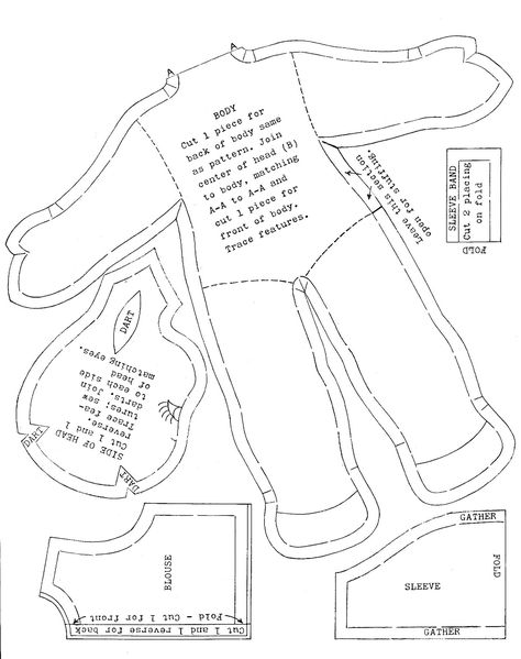 Doll Patterns Free, Doll Clothes Patterns Free, Rag Doll Pattern, Doll Sewing, Doll Sewing Patterns, Sewing Dolls, Doll Tutorial, Sewing Toys, Felt Dolls