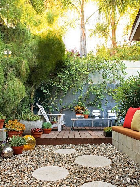 Outdoor Room,Better Homes and Gardens Small Backyard Decks, Concrete Patios, Gravel Patio, Wooden Deck, Backyard Seating, Deck Designs Backyard, Budget Patio, Decks Backyard, Pergola Patio