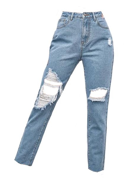 Ripped Jeans Png, Clothes Png Aesthetic, Jeans Png, Png Outfits, Clothing Png, Wolf Shifter, Png Clothes, Outfit Png, Blue Ripped Jeans