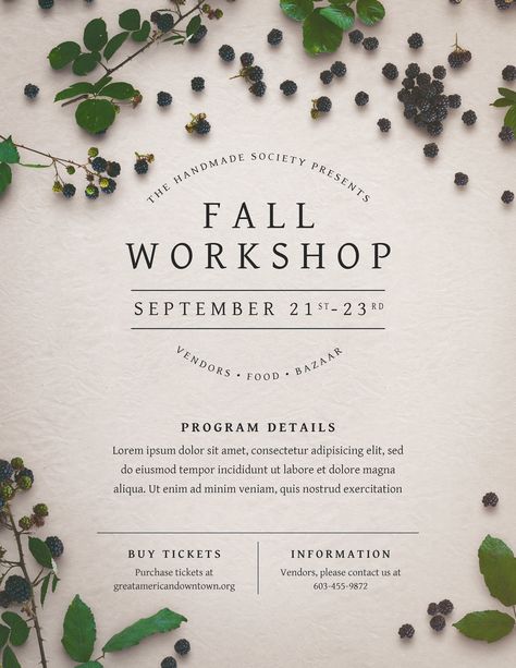 Get ready for fall with these 10 rustic and woodland-inspired flyer templates! Perfect for promoting your next fall festival, these templates are easy to customize and print. With a variety of colors, fonts, and layouts to choose from, you're sure to find the perfect template to fit your event. So what are you waiting for? Start planning your fall festival.
#FallFonts #AestheticFonts #FreeFonts #FallAesthetic #AutumnVibes Workshop Invitation Design, Workshop Flyer Design, Workshop Invitation, Hosting Workshops, Workshop Planning, Thank You Card Examples, Fall Festival Flyer, Workshop Flyer, Event Agenda