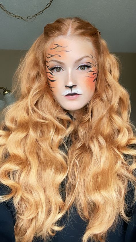 Tiger Halloween Makeup Women, Tigger Halloween Costume Women, Tigger Halloween Makeup, Tigger Makeup Halloween, Cute Tiger Makeup, Tiger Face Makeup Halloween, Tigger Make Up Halloween, Tiger Costume Women Makeup, Tigger Make Up