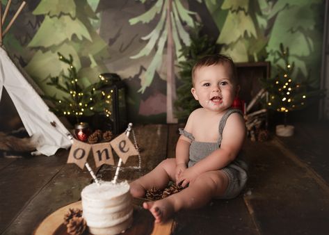 Gabe, Big Lake, MN ~ Milestone Photographer Birthday Portrait Ideas, 1st Birthday Photoshoot Ideas, Camping Themed Birthday Party, Baby Pics Ideas, 4th Of July Birthday Party, 1 Year Cake, 6 Month Birthday, July Birthday Party, Babies 1st Birthday