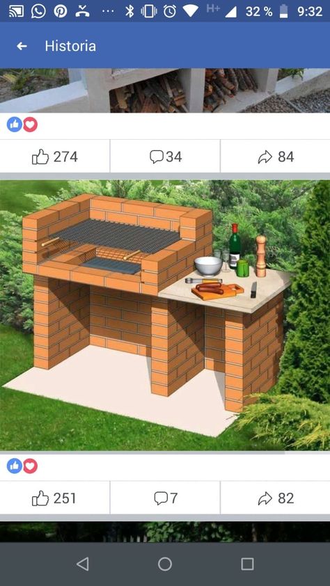 Outdoor Grill Diy, Backyard Grill Ideas, Diy Outdoor Fireplace, Outdoor Barbeque, Bbq Grill Design, Diy Patio Decor, Backyard Grilling, Apartment Patio Decor, Patio Furniture Ideas