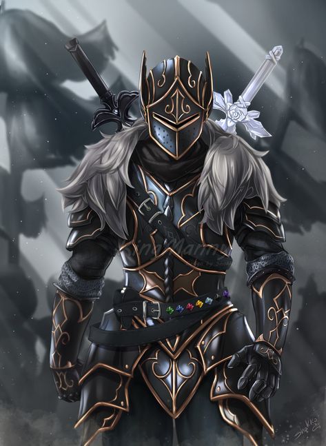 Anime Knight, Materi Bahasa Jepang, Warrior Concept Art, Cherry Cherry, Knight Art, Knight Armor, Dungeons And Dragons Characters, Fantasy Armor, Fantasy Concept Art