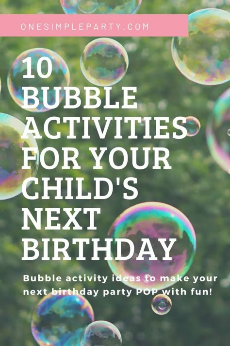 Bubble Party Theme, Bubble Birthday Party, Bubble Station, Bubbles Party, Bubble Play, Bubble Birthday Parties, Bubble Activities, Bubble Birthday, Bubble Games