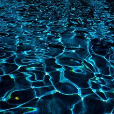 The way the water reflects and makes shadows in a pool. Water Shadow, Dark Mysterious, 달력 디자인, Pool Blue, Surface Water, Water Reflections, Blue Tone, Water Waves, Water Painting