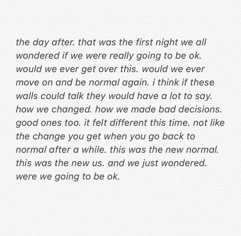 Learning To Let Go, The Hardest Part, Hard Part, Sweet Nothings, Moving On, Senior Year, Let Go, Get Over It, First Night