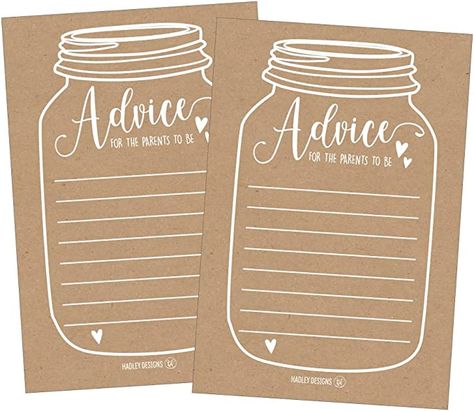 Amazon.com: 25 Rustic New Parent Advice Cards For Baby Shower Game Activities Ideas, Expecting Mommy Words of Wisdom Messages for Parents To Be Boy Girl Co-Ed Couples Gender Reveal Keepsake Alternative Guestbook : Home & Kitchen Parent Advice Cards, Couples Baby Shower Games, Parent Advice, Boy Baby Shower Games, Baby Shower Advice, Parents To Be, Dad Advice, Couples Baby Showers, Trendy Baby Shower Ideas