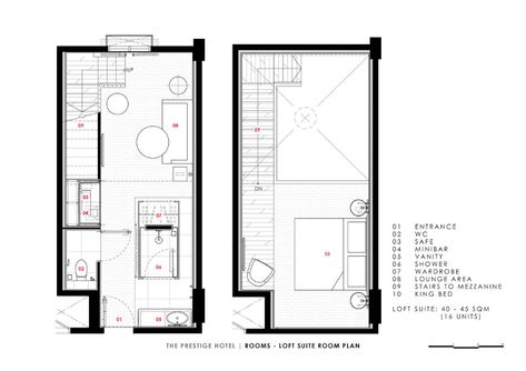 Suite Room Plan, Loft Layout Floor Plans, Hotel Room Plan, Loft Layout, Loft Hotel, Suite Room, Urban Beauty, Hotel Plan, Loft Room