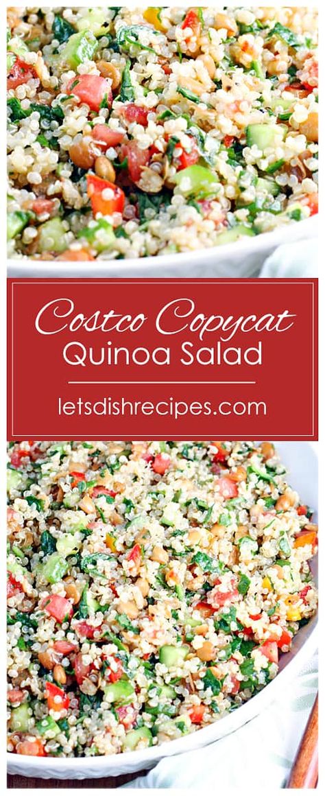 Quinoa Salad Recipes Cold, Costco Quinoa Salad, Quinoa Side Dish, Salad Copycat, Quinoa Recipes Easy, Quinoa Recipes Healthy, Salad Pasta, Quinoa Salad Recipes, Light Dinner