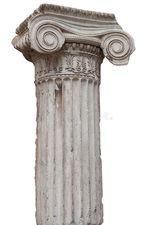 Ancient greek ionic column isolated on white. With clipping path , #AFFILIATE, #ionic, #column, #Ancient, #greek, #clipping #ad Greek Ionic Column, Ancient Greek Buildings, Ancient Buildings Architecture, Greek Buildings, Ionic Column, Greek Columns, Ancient Greek Sculpture, Image Vintage, Greek Temple