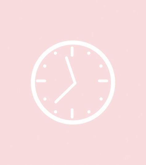 Pink Watch Icon, Pink Astethic, Iphone Clock, Logo Apps, Watch Icon, Pastel Pink Icons:), Pink App Icon, Pink Clocks, Pink Wallpaper Ipad