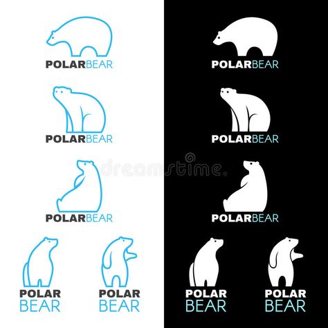 Polar Bear Logo, Polar Bear Illustration, Icon Images, White Polar Bear, Bear Vector, Animal Stencil, Bear Character, Bear Illustration, Animal Head