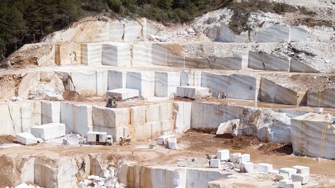 Volakas in Drama in North Greece. This is where our quarry is located. Volakas is a dolomitic marble with a white background and some grey veins.It became famous almost immediately and for many years it has been exported worldwide and still continues to play a leading role in the international stone market. Volakas marble quarry gives us this unique opportunity as well as provides us with a ready source of raw material in the form of marble blocks for companies that want to work with suppliers, Minimalist Shoot, Volakas Marble, North Greece, Marble Quarry, Marble Block, Stone Blocks, Rocks And Gems, Raw Material, White Marble