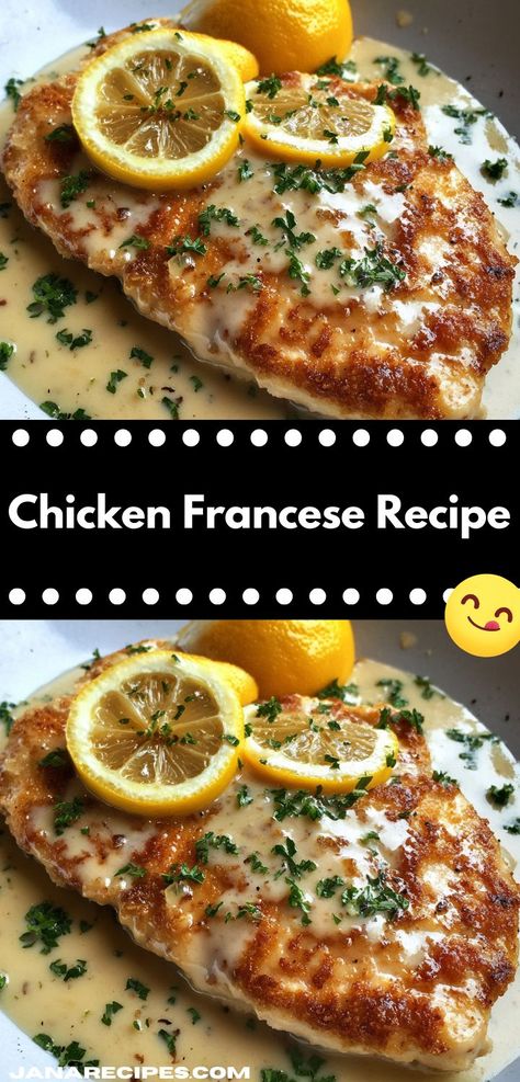 Need a show-stopping dish for your next gathering? Discover Chicken Francese, a crowd-pleasing dinner recipe that combines zesty flavors and tender chicken, making it an impressive yet easy option for entertaining. Chicken Recopes, Crockpot Recipes Chicken Breast, Chicken Francaise Recipe, Chicken Francese Recipe, Lemony Chicken, Nice To Meat You, Chicken Francese, Recipes Chicken Breast, Poblano Pepper