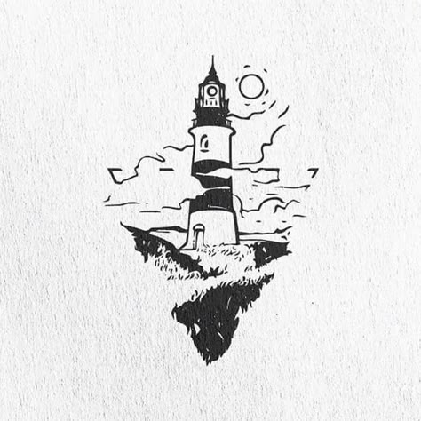 Portland Head Lighthouse Tattoo, East Coast Tattoo, Quarter Tattoo, Tato Idea, Teddy Tattoo, Vintage Nautical Tattoo, Traditional Lighthouse Tattoo, Devin Townsend, Lighthouse Sketch