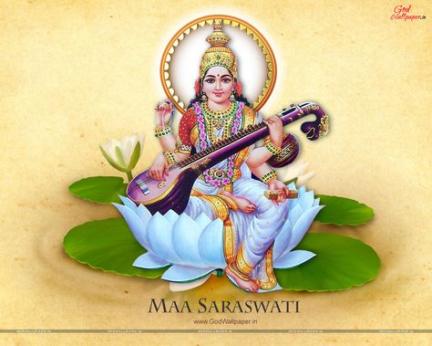 Maa Saraswati Full Size HD Wallpaper Download Jai Maa Saraswati, Lord Saraswati, Saraswati Mata, Maa Saraswati, Saraswati Photo, Basant Panchami, Devi Images Hd, Saraswati Devi, Saraswati Goddess