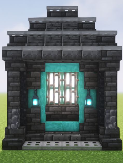 Minecraft Warped Hyphae Wall design #minecraft #minecraftwalldesign #minecraftwalltutorial #minecraftwallideas Circle Layout Minecraft, Warped Minecraft Builds, Nether Wall Design, Minecraft Lair Ideas, Minecraft Warped Builds, Minecraft Hallway Floor Designs, Minecraft Vault Door Design, Warped Minecraft House, Minecraft Dark Interior Design