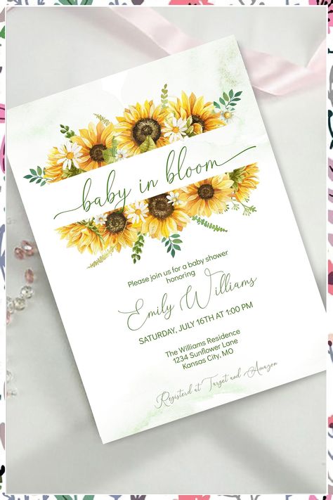 Looking for the perfect baby shower themes to impress your guests? Check out these 8 unique ideas that will surely wow everyone at the party. From whimsical woodland to elegant boho chic, there's a theme for every mom-to-be. Get inspired and start planning the perfect celebration for the little bundle of joy on the way! Sunflower Theme Nursery, Sunflower Theme Gender Reveal, Bee And Sunflower Baby Shower Theme, Sunflower Baby Announcement, Sun Flower Baby Shower Theme, Sunflower Baby Shower Ideas Decoration, Baby Shower Sunflower Theme Girl, Sunflower Themed Baby Shower Ideas, Gender Neutral Baby Shower Ideas Summer