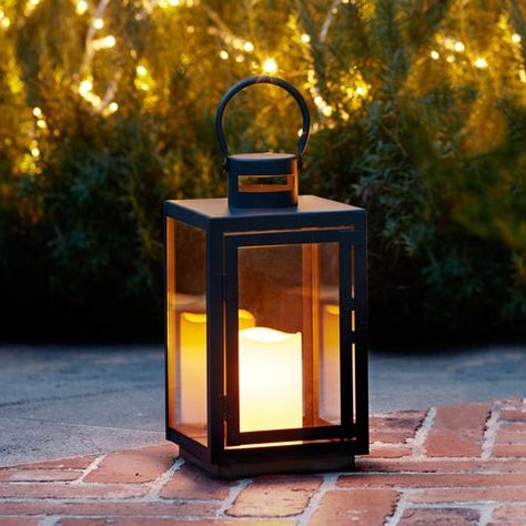 Backyard Lanterns, Torches Tiki, Battery Lantern, Patio Lanterns, Table Lanterns, Outdoor Lantern Lighting, Outside Area, Lantern Candle Decor, Tall Candle