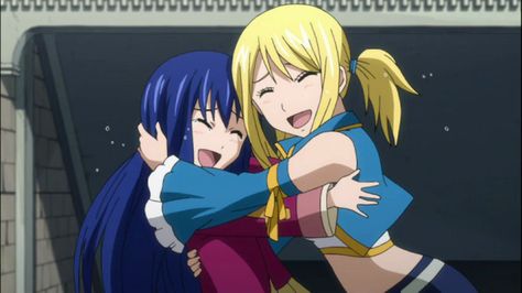 Wendy Marvell & Lucy Heartfilia Wendy And Lucy, Lucy Fairy Tail, Wendy Marvell, Fairy Tail Girls, Fairy Tail Lucy, Fairy Tale Anime, Fairy Tail Art, Lucy Heartfilia, Erza Scarlet