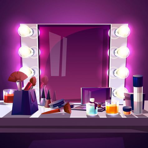 Makeup square mirror with lamps bulb, ca... | Free Vector #Freepik #freevector #background #frame #light #fashion Lamps Illustration, Illustration Mirror, Best Vanity Mirror, Mirror Illustration, Mirror Drawings, Makeup Illustration, Gacha Backgrounds, Episode Interactive Backgrounds, Arte Indie