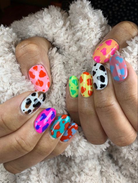 Cow Print Nails, Mens Nails, Cow Nails, Romantic Nails, Cute Nail Art Designs, Print Nails, Nails Done, Dipped Nails, Fabulous Nails