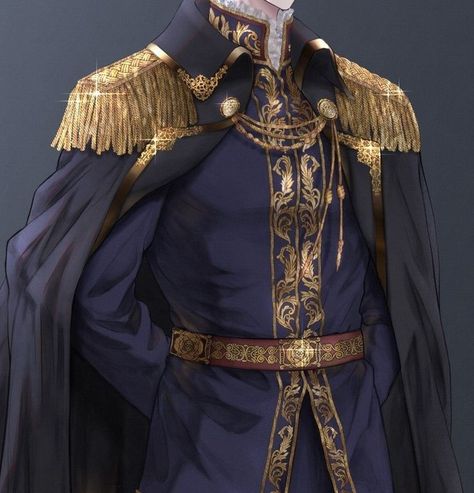 King Outfit Fantasy Art, King Outfit Royal Aesthetic Men, Royal Clothing Reference, Fantasy Nobility Outfit, Medieval Ball Outfit Male, Fantasy Clothing Male Royalty, Prince Clothes Royal Drawing, Royal Gaurd Outfits, Fantasy Outfits Design Male Royal