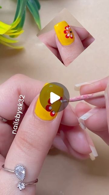 Nailsbysk on Instagram: "Dot nail art design" Easy Dotting Nail Art, Simple Nail Art With Dotting Tool, Dotting Nail Art Designs, Nail Art With Dotting Tool, Dotting Nail Art, Dotting Tool Nail Art, Dot Nail Art Designs, Nail Dotting Tool, Dot Nail Designs