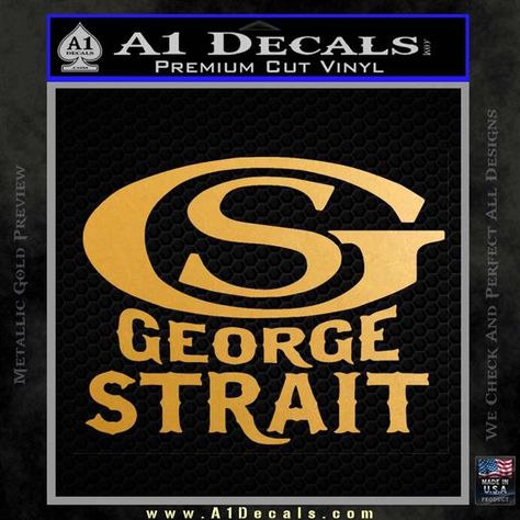 George Strait GS Rides Away Decal Sticker Verify Logo, King George Strait, Logo Painting, George Strait, Cheque Design, King George, Silhouette Machine, Scan N Cut, Vinyl Projects