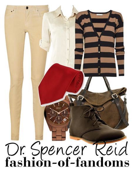 Dr. Spencer Reid by fofandoms on Polyvore featuring MANGO, Alice + Olivia, Helmut Lang, Bakers, Tylie Malibu, DKNY, spencer reid, criminal minds and dr.spencer reid Spencer Reid Outfit, Dr Spencer Reid, Character Inspired Outfits, Disney Bound Outfits, Fandom Fashion, Fandom Outfits, Geek Fashion, Casual Cosplay, Spencer Reid