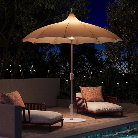 Amazon.com : LAUSAINT HOME 9ft Pagoda Patio Umbrella with LED Light & Petal Shape Canopy, Deluxe Outdoor Patio Table Umbrella Deck Pool Market Umbrella with 360° Rotation, Push Button Tilt & Easy Crank : Patio, Lawn & Garden Pagoda Patio, Patio Upgrade, Patio Table Umbrella, Backyard Renovation, Deck Pool, Outdoor Patio Table, Shade Umbrellas, Table Umbrella, Outdoor Dinner