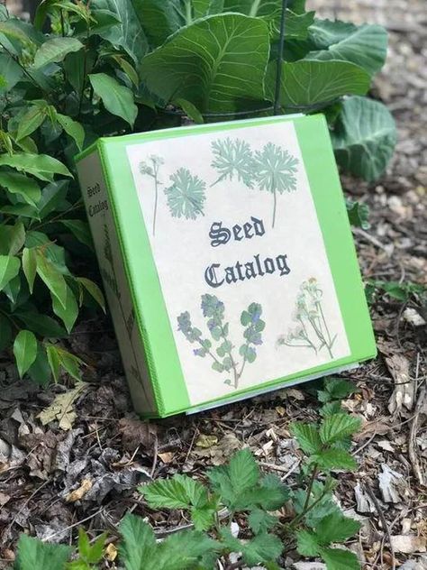 Portable Seed Catalog : 11 Steps (with Pictures) - Instructables Garlic Garden, Custom Seed Packets, Binder Templates, Old English Font, Seed Catalogs, School Glue, Dried And Pressed Flowers, Binder Organization, Admit It