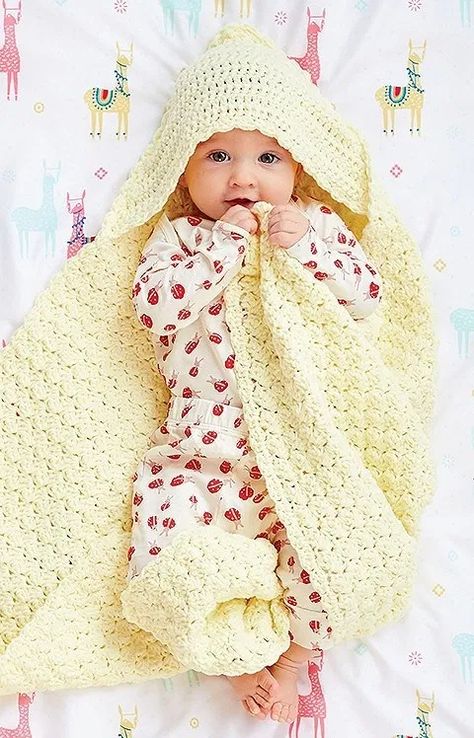 Feels Like Butta Crochet Patterns, Crochet Pram Blanket, Crochet Swaddle, Crochet Wraps, Yarn Creations, Crochet Baby Blanket Free Pattern, Easy Crochet Baby Blanket, Handmade Baby Blankets, Hooded Baby Towel