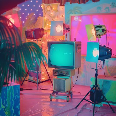 📺 Programming 📺 . . . . . . . . . . #vaporwave #midjourney #aiartcommunity #aiart #retroart #alternatehistory #1960s #afilmcosmos #pastelaesthetic #nostalgia #retroart #dreamyaesthetic #filmphotography #dreamcore #whimsigoth #whimiscal #dreamcore #tvshows #pastelaesthetic #barbieaesthetic #weirdart #technicolor